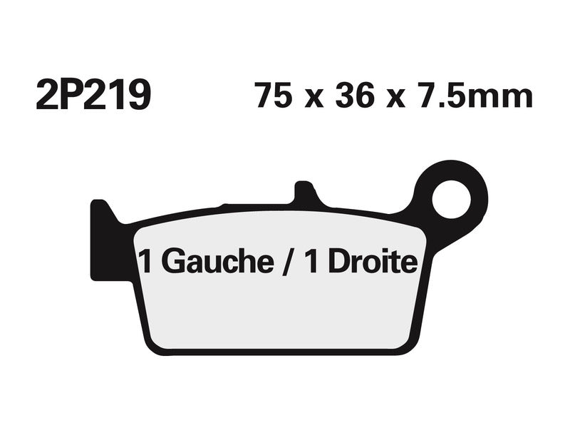 Nissin BRAKE PADS 2P-219GS SINTER METAL
