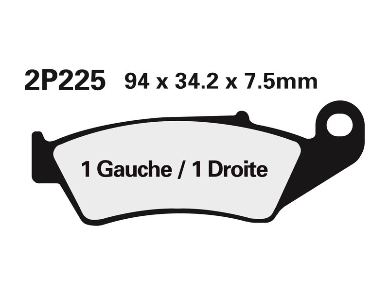 Nissin BRAKE PADS 2P-225STMX SINTER METAL