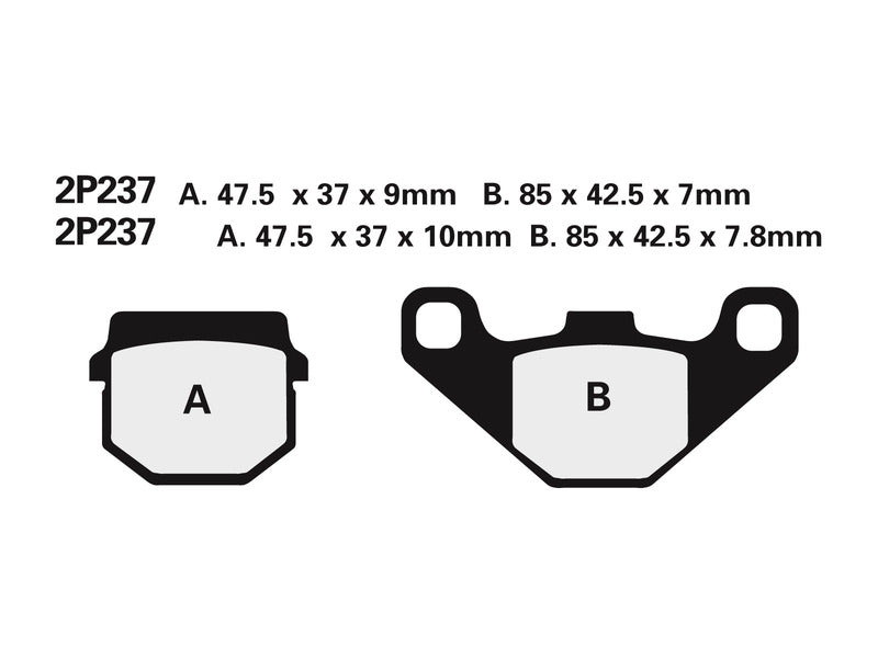 Nissin BRAKE PADS 2P-237GS SINTER METAL