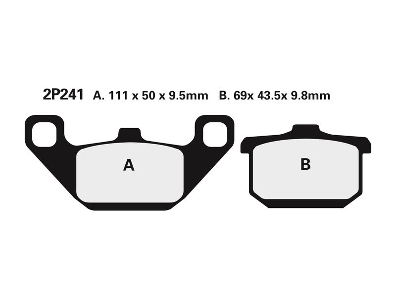 Nissin BRAKE PADS 2P-241NS SINTER METAL