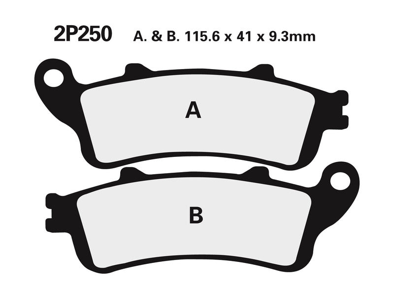 Nissin BRAKE PADS 2P-250STF1 SINTER METAL