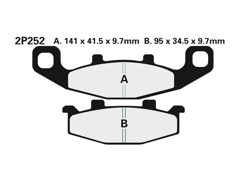 NISSIN BREMSBELÄGE 2P-252NS SINTERMETALL