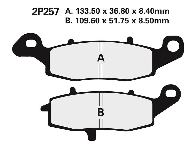 NISSIN BREMSBELÄGE 2P-257NS SINTERMETALL