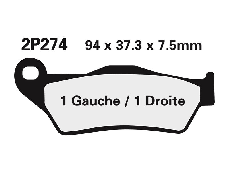 NISSIN BREMSBELÄGE 2P-274STMX SINTERMETALL
