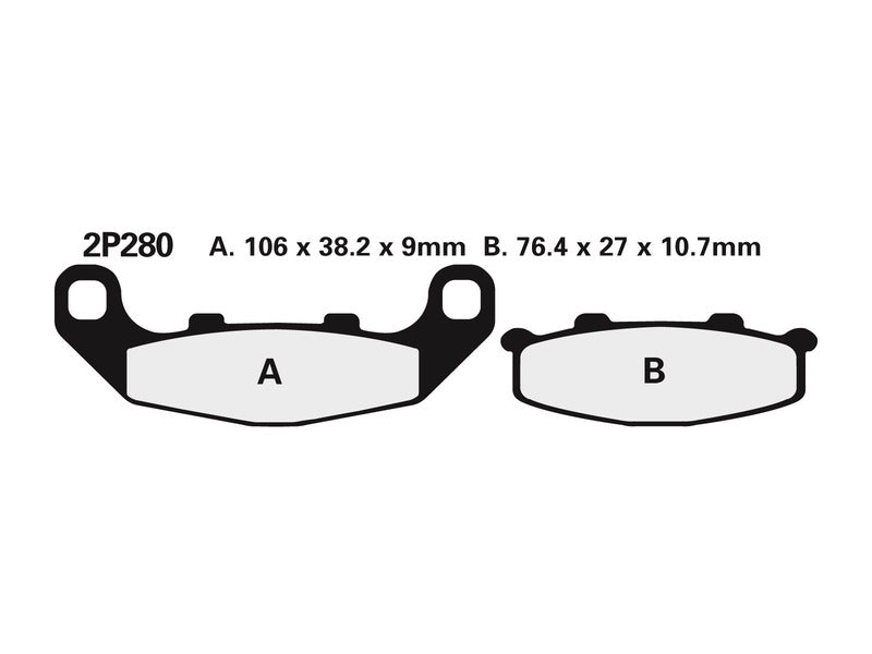 NISSIN BREMSBELÄGE 2P-280NS SINTERMETALL