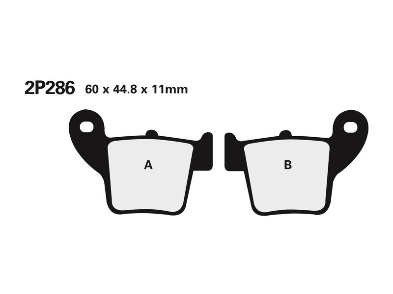NISSIN BREMSBELÄGE 2P-286STMX SINTERMETALL