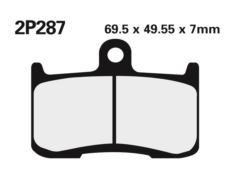 NISSIN BREMSBELÄGE 2P-287ST SINTERMETALL