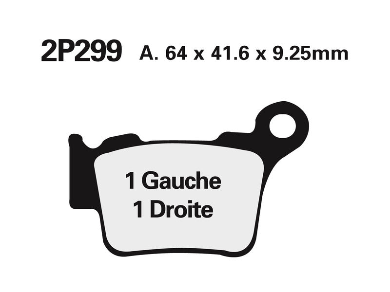 NISSIN BREMSBELÄGE 2P-299ST SINTERMETALL