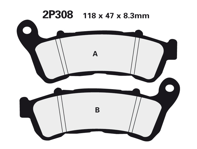 NISSIN BREMSBELÄGE 2P-308NS SINTERMETALL
