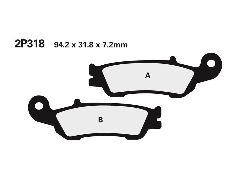NISSIN BREMSBELÄGE 2P-318ST SINTERMETALL