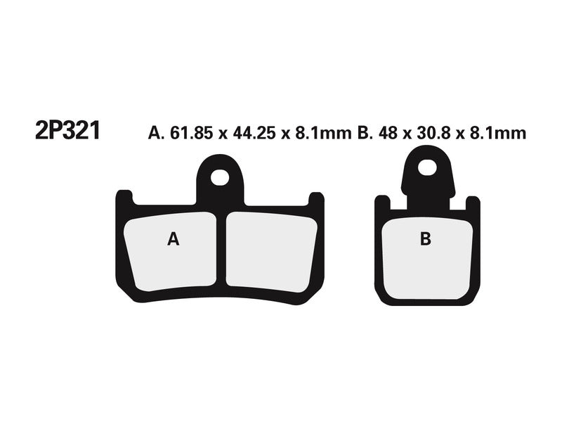 Nissin BRAKE PADS 2P-321ST SINTER METAL