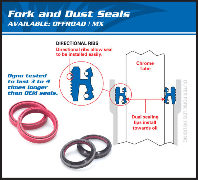 ALL BALLS Fork Oil Seals without Dust Covers - 30x42x11 mm