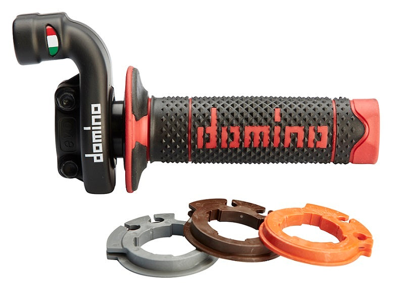 DOMINO KRK Throttle Handle with grips Black/Red DOMINO KRK Throttle Handle with grips Black/Red