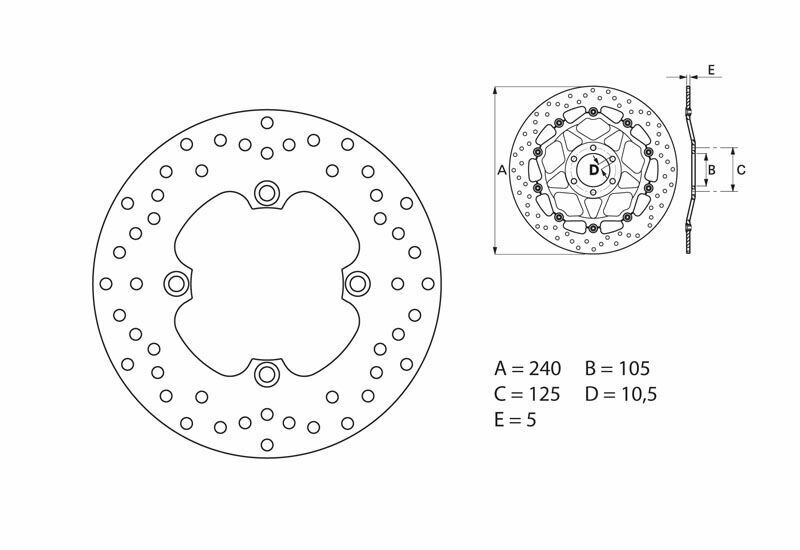 Brembo Serie Oro Round Fixed Brake Disc