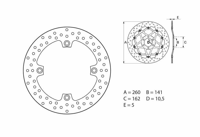 Brembo Serie Oro Round Fixed Brake Disc