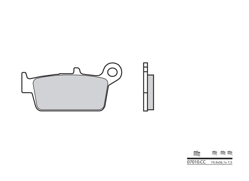 Brembo Scooter Carbon Ceramic Brake pads - 07010CC