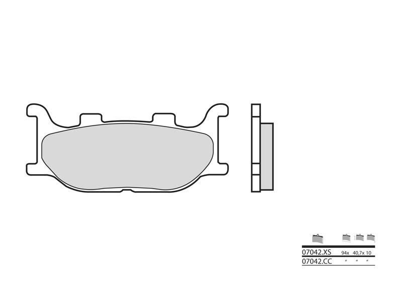 Brembo Scooter Carbon Ceramic Brake pads - 07042CC