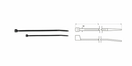 BIHR CABLE TIES 160 X 4,6 - BAG X100