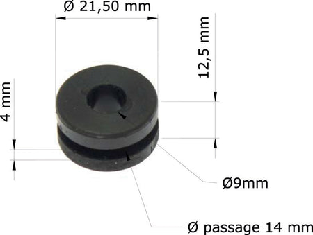 TOURM GROMMETS OEM: 61103-357-000 TOURMAX Multifunctionele rubber dempers Honda XR650/250
