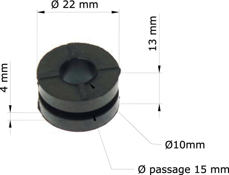 TOURM GROMMETS OEM: 19051-KA3-830 TOURMAX Multifunctionele rubber dempers Honda CR80R