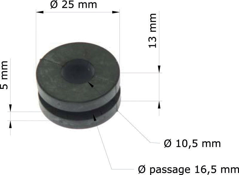 TOURM GROMMETS OEM: 61103-430-000 TOURMAX Multifunctionele rubber dempers Honda CR125R