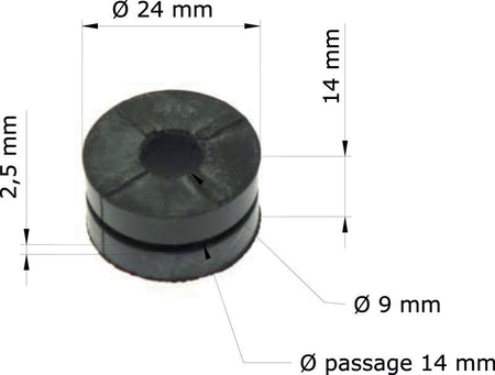 TOURM GROMMETS OEM: 19051-KRN-000 TOURMAX Multifunctionele rubber dempers Honda CRF450R/X