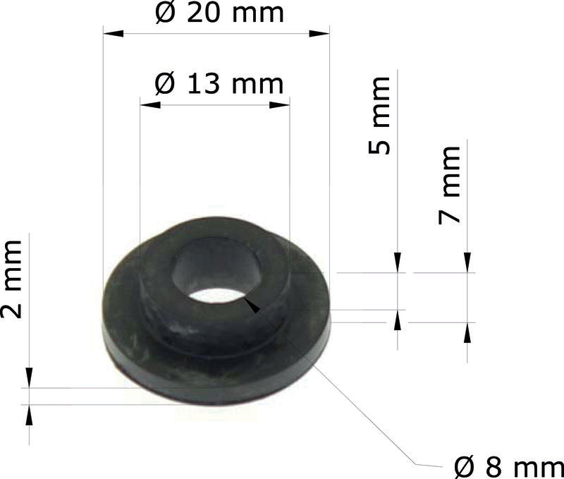 TOURM GROMMETS OEM: 33718-GE2-690 TOURMAX Multifunctionele rubber dempers Honda XR650L