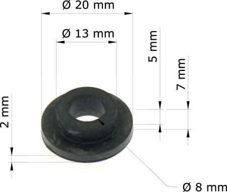 TOURM GROMMETS OEM: 33718-GE2-690 TOURMAX Multifunctionele rubber dempers Honda XR650L