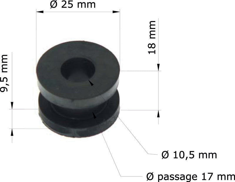 TOURM GROMMETS OEM: 18334-ML3-680 TOURMAX Multifunctionele rubber dempers Honda CRF250R