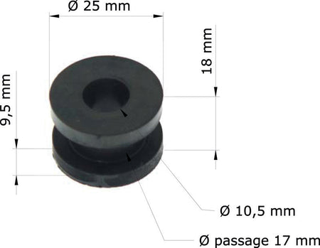 TOURM GROMMETS OEM: 18334-ML3-680 TOURMAX Multifunctionele rubber dempers Honda CRF250R