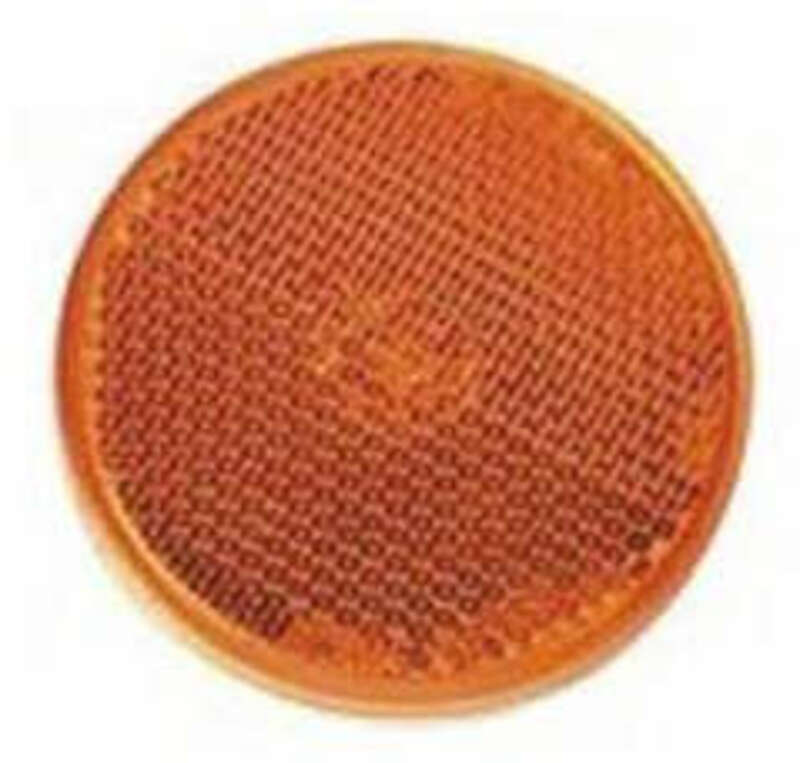 RONDE REFLECTOR Ø60MM  ORANJE MET KLEEFMIDDEL