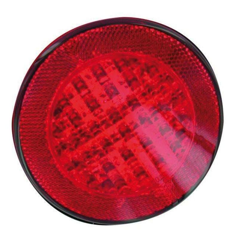 RONDE REFLECTOR Ø55MM  ROOD MET KLEEFMIDDEL