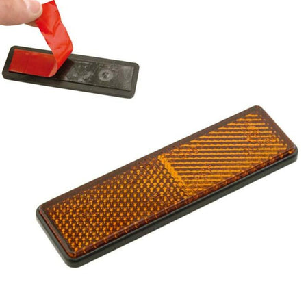 RECHTHOEKIGE REFLECTOR  ORANJE 91*25 ZELFKLEVEND