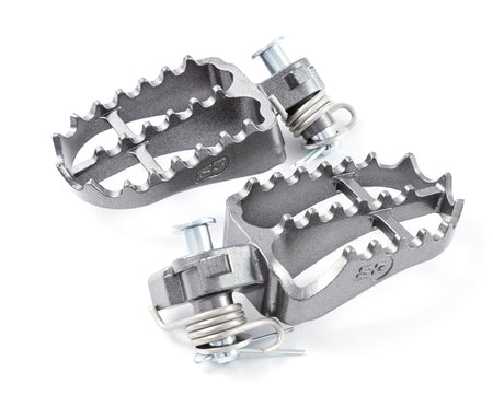 S3 Parts Hard Rock Enduro Footrests Steel Titanium