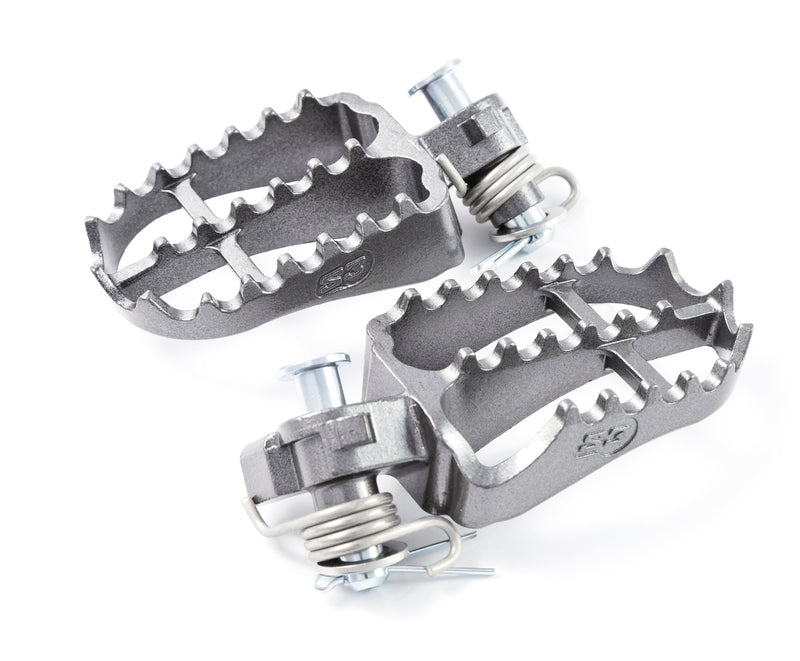 S3 Parts Hard Rock Enduro Footrests Steel Titanium