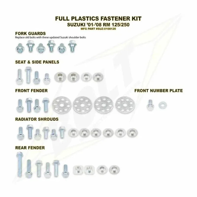 BOLT BOLT KIT 01-08 RM125/250