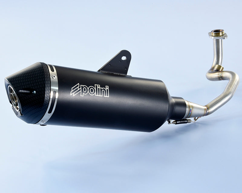 Polini Maxi-Scooter Compleet uitlaatsysteem - zwart aluminium Vespa