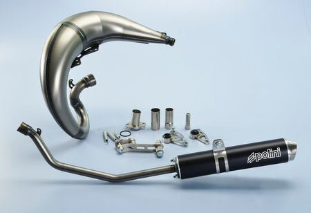 Polini Race Compleet uitlaatsysteem - zwart aluminium Derbi DRD S