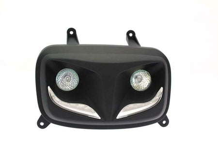 BIHR HEADLIGHT R-8 BOOSTER BLACK MAT