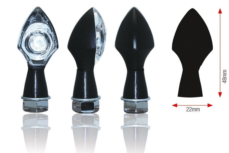 BIHR INDICATORS POWER LEDS BLACK