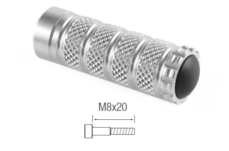 LIGHTECH Foot Pegs M8x45 Silver