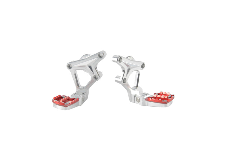 LighTech Fix Rearset Foldable Footpegs Red