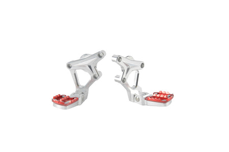 LighTech Fix Rearset Foldable Footpegs Red