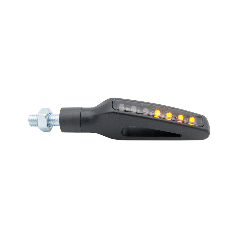 LIGHTECH Universal LED Sequence Indicator Body Black / Lens Clear (Pair), Front & Rear