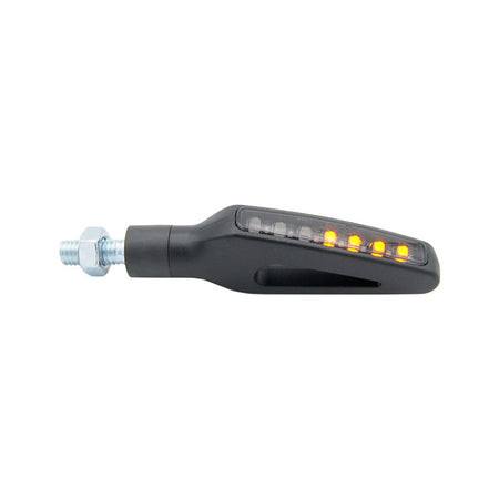 LIGHTECH Universal LED Sequence Indicator Body Black / Lens Clear (Pair), Front & Rear