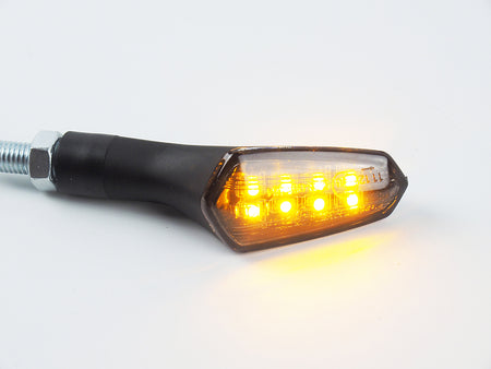 LighTech Universal LED Indicator Body Black / Lens Clear (Pair), Front & Rear