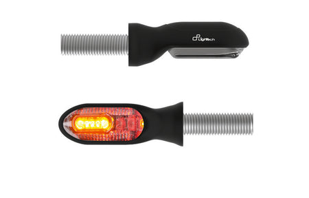 LighTech Universal LED Indicator Body Black / Lens Clear (Pair), Front & Rear