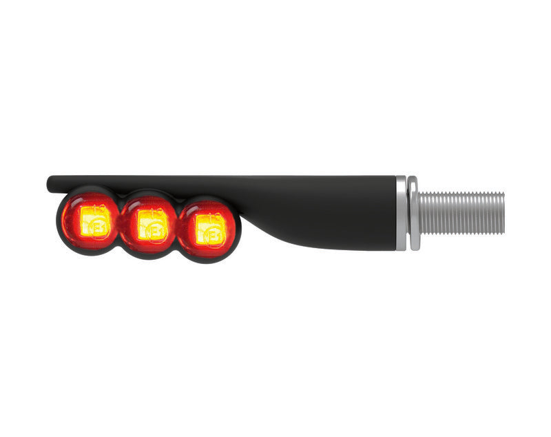 LighTech Universal LED Indicator Body Black / Lens Clear (Pair), Front & Rear