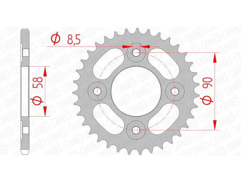 AFAM RR SPROC 420 STEEL ST 10117