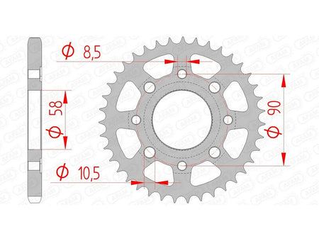 AFAM RR SPROC 428 STEEL ST 10201